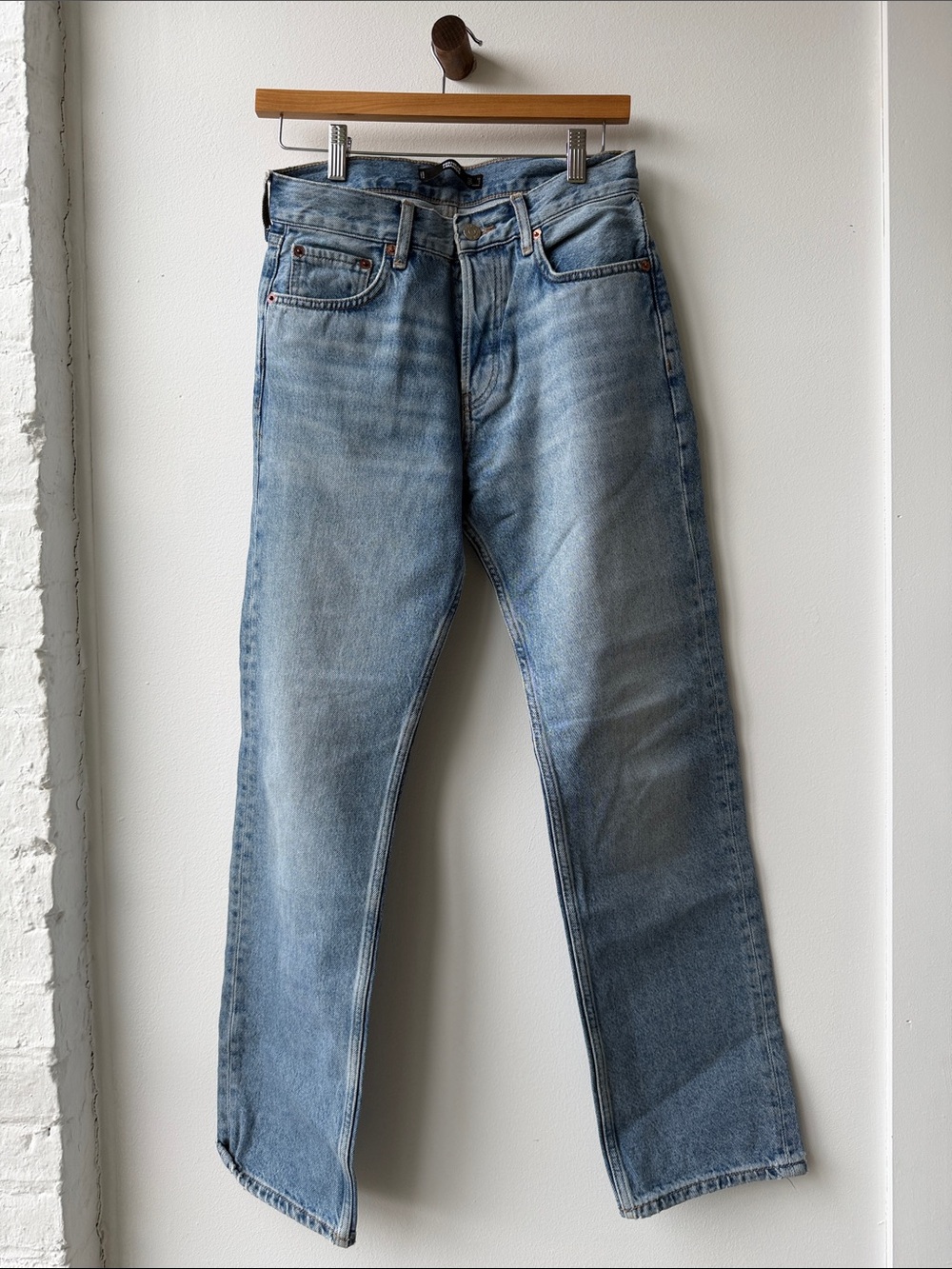 Mango Vintage-Light Blue Straight Jeans